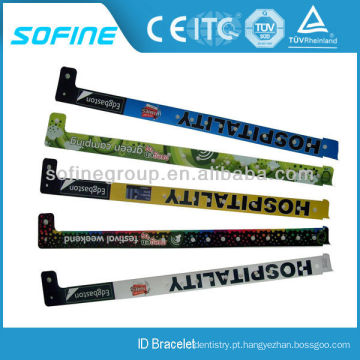 Bracelete descartável e bracelete de identificação, pulseiras ID Atacado